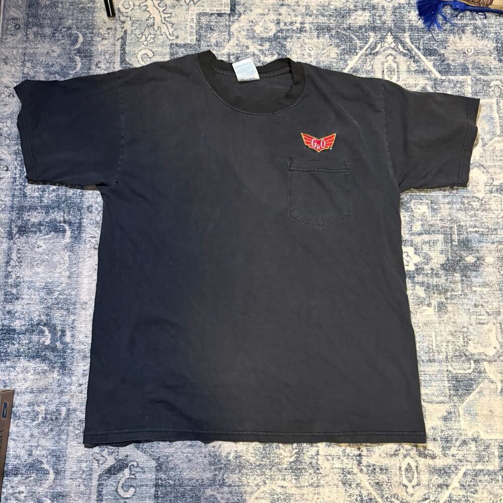 Gildan G&O Pocket T-Shirt Size L Black Heavyweight